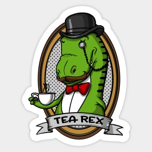 Tea Rex Dinosaur Sticker